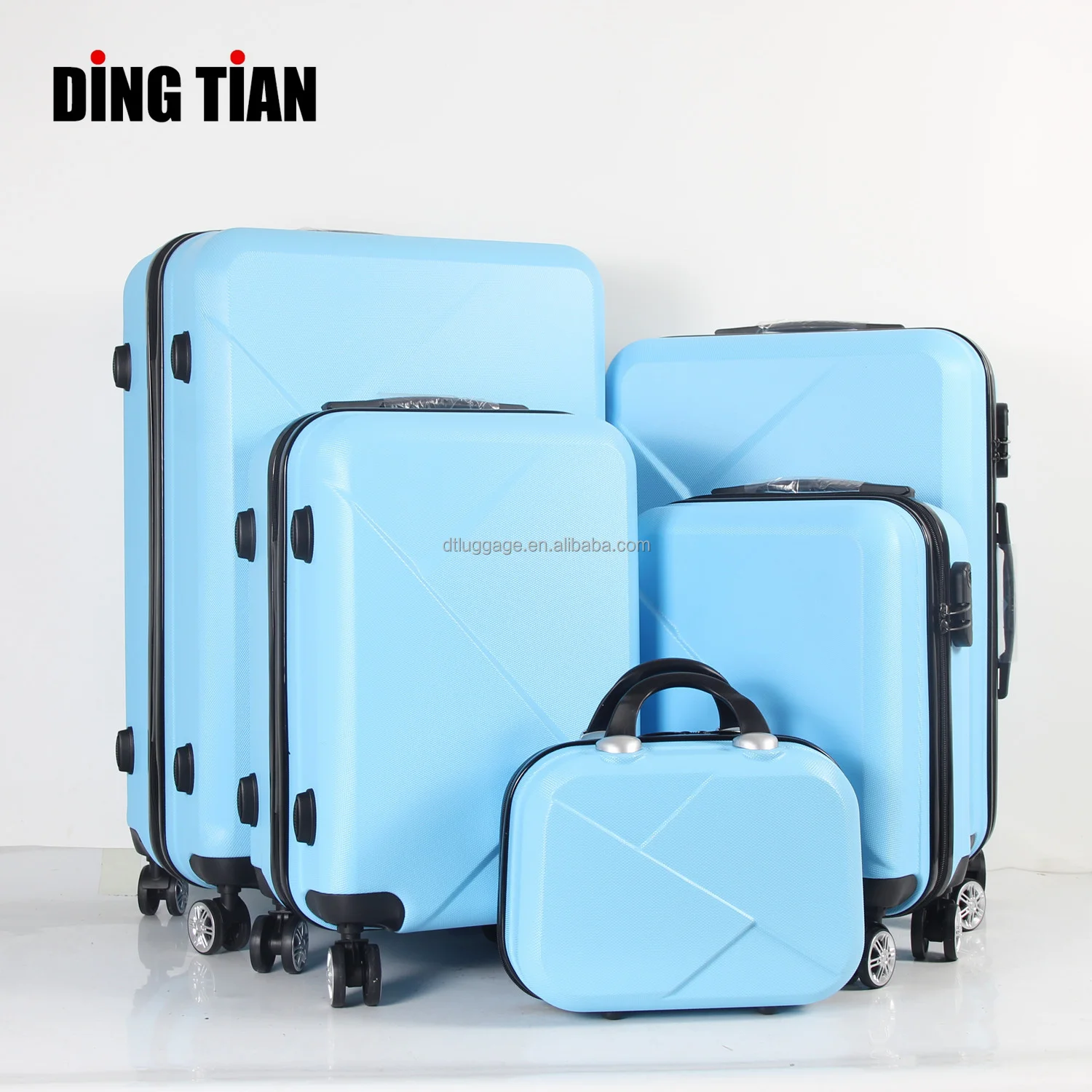 New Design High Quality Travel Trolley Luggage Bag Pieces Carry on ABS  Suitcase Family Luggage Set With Small Case