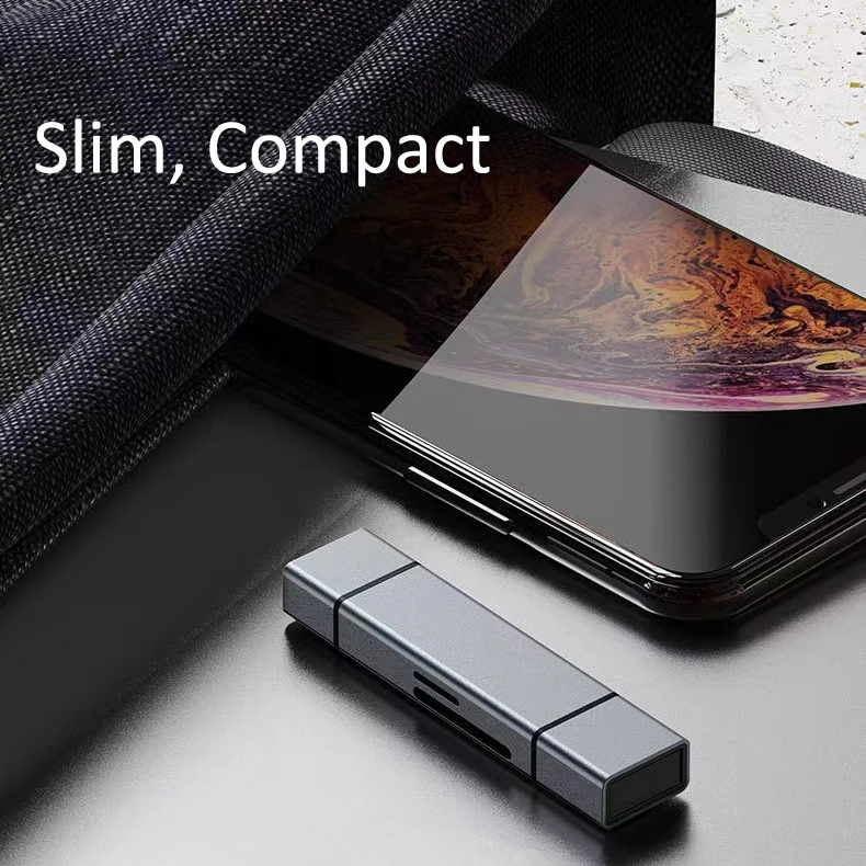 Aluminum case USB3.0 Multifunctional Card Reader 4 in 1 for SD TF Charging USB3.0 Card Reader