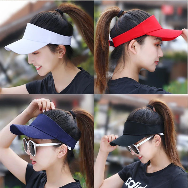 Visor Cap Custom Print Visor Golf Hats With Rope Empty Top Fan Custom Logo Adjustable Italian Flag Colors Sport Sun Visor Hat