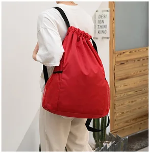 B36 2026 Custom Logo Drawstring Backpack Anti-Theft Zipper Large Capacity Waterproof Sports Bag for Fitness Basketball Men Women