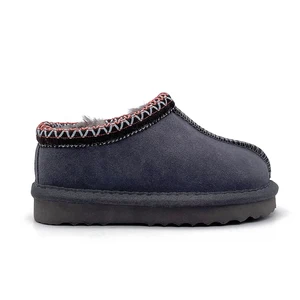 Genuine Leather Designer Snow Boots Women Customized Children's Ankle and Bootie Shoes Wholesale Fashion Winter Shoes for Kids