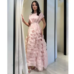 Own Factory Accept Customization Elegant Long Party Dress Women Sleeveless 3D Flower Appliques Loose Gown Women Banquet Party