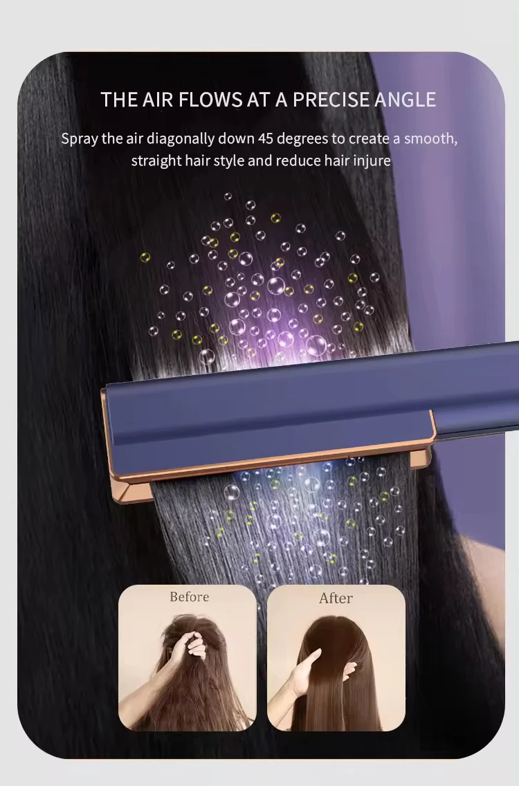 Five Plus New Negative Ion Airflow Rebonding Straightening Drying Airstyler 2 in 1 Professional Hair Dryer Straightener