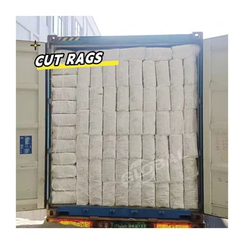 T-shirt Bianca Riciclata 100% Stracci Di Cotone Da Stracci Di - Foto 9