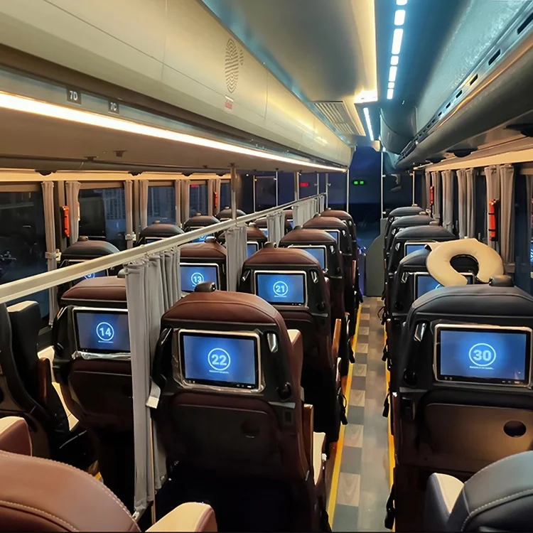 Bus Seat Back Entertainment System Touch Screen Tv Broadcasting Streaming Android Bus Vod Monitor for coach