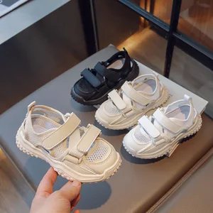 Black Outdoor Shoes Casual Summer Slides Kids Beach Sandals