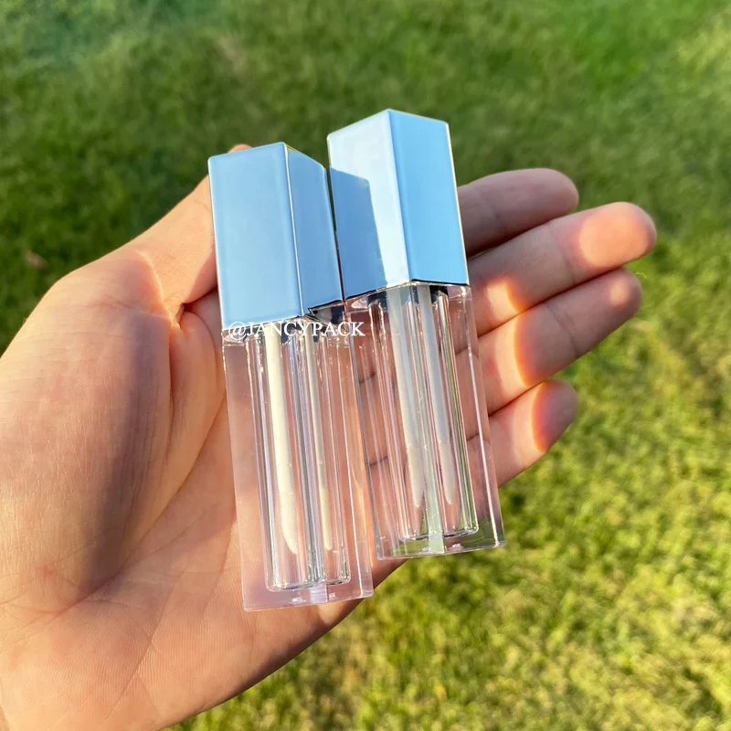 JANCY PACK 5ml Unique Hexagon Shape Rose Gold Silver Gold clear Lipgloss Container Tubes