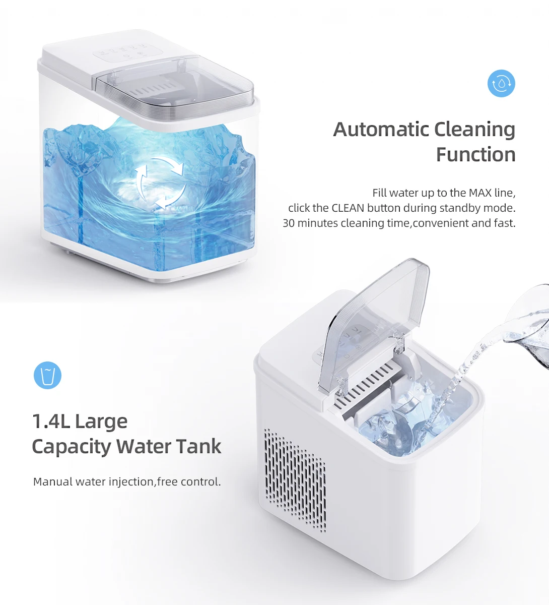 Portable Small Countertop Ice Maker Machine Portable Mini Ice Ball Maker Home