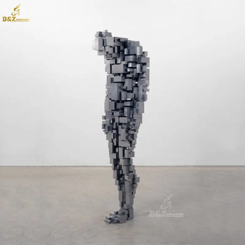 Famous Modern Disappear Abstract Stainless Steel Sitting Woman Human Figure Metal Art Sculptures
