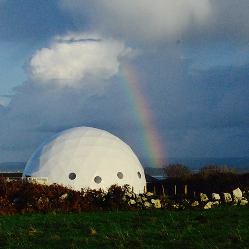 Diameter 6M Transparent Igloo Glamping Tent Luxury Resort Dome Tent