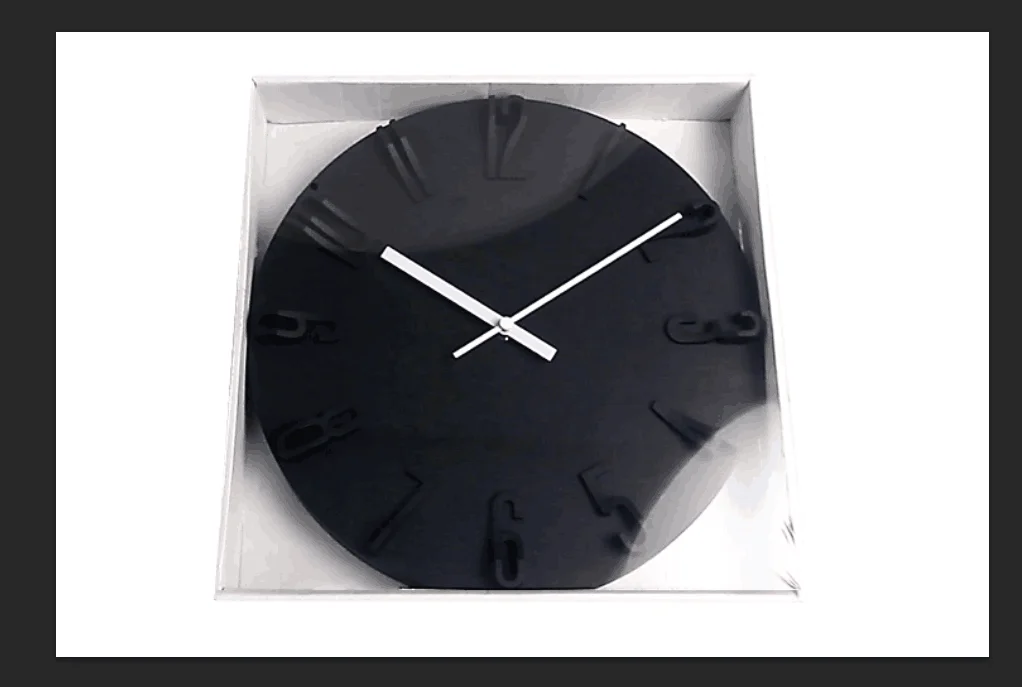 12 Inch Black Cheapest Plastic Unusual Innovative Custom Wall Clock