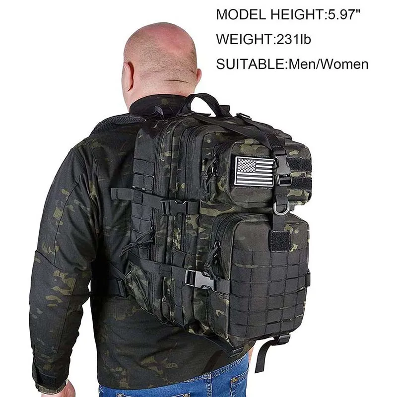 China Factory Customized Outdoor Travel Camping Rucksack Camouflage Hunting Backpack Large Capacity Tactical Backpack