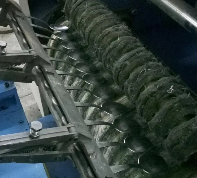 Semi-Auto Single sided Cutlery Mirror Polishing Machine for Knives Spoons Forks Knife Buffing Grinding