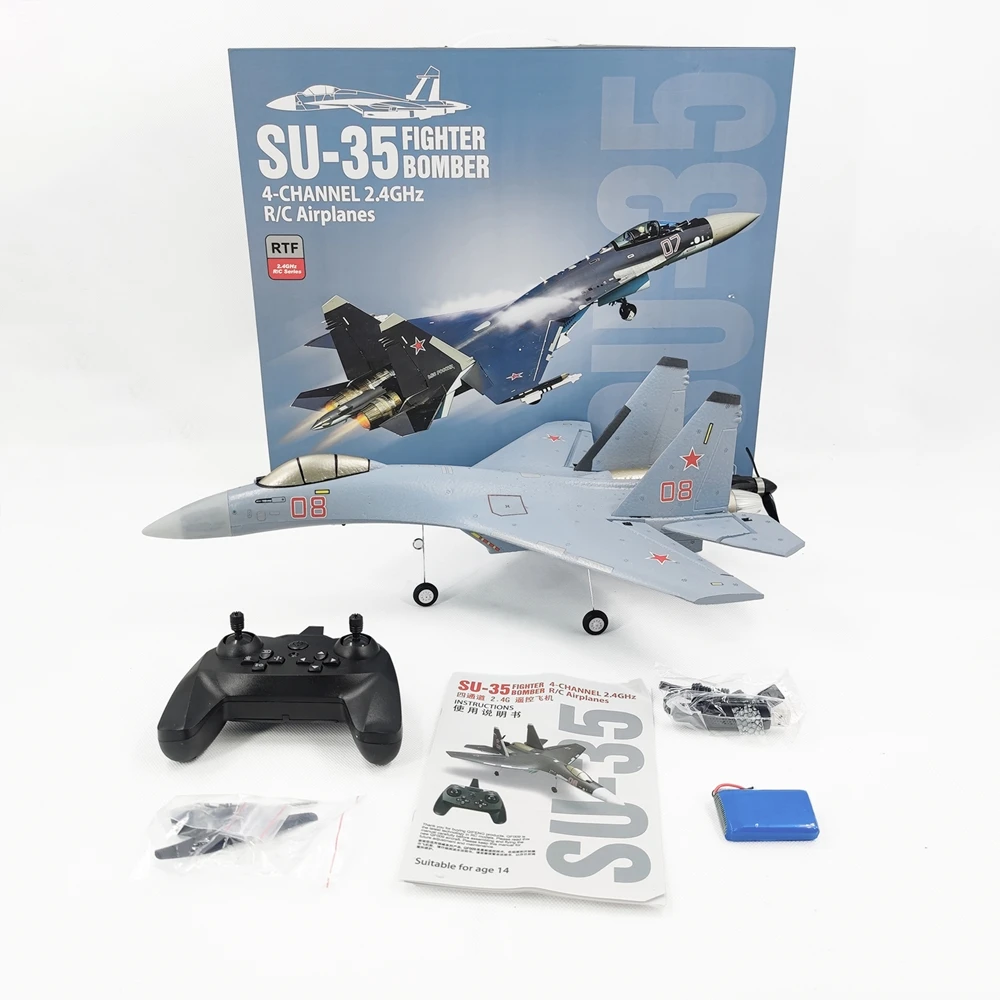 QF009 RC Airplane 4CH SU-35 Fighter Fixed Wing Model