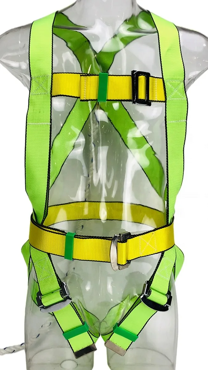Adjustable Full Body Safety Harness With Lanyarnd Lineman Safety Belt