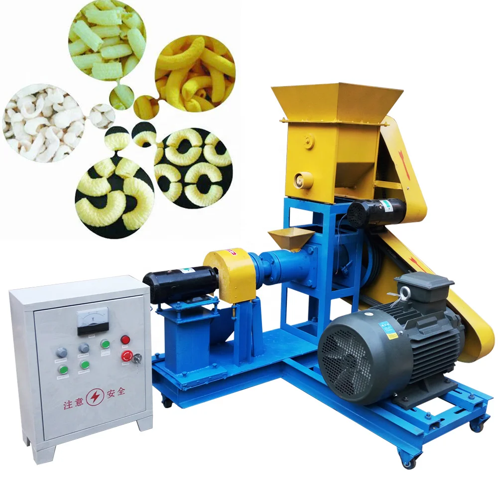 Puffed Rice Extruded Corn Pop Snack Food Extruder Making Machine