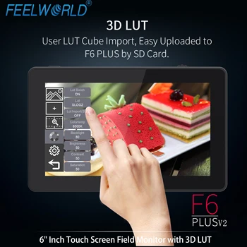 FEELWORLD F6 Plus  V2 6 Inch DSLR Camera Field Touch Screen Monitor with 3D Lut Small Full HD 1920x1080 Dslr Field Monitor detail image