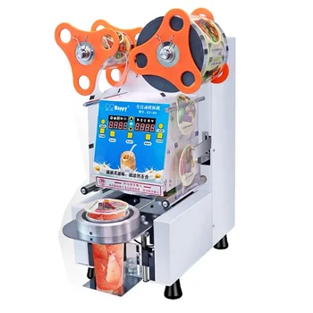 Bubble Tea Shop Equipment Commercial Automatic Sealing Machine Plastic Paper Cup Sealer Machine