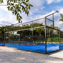 Easy Setup Outdoor Full Panoramic  Indoor  Outdoor Padel Tennis  Court  Full View Tennis Court Padel Tennis Court