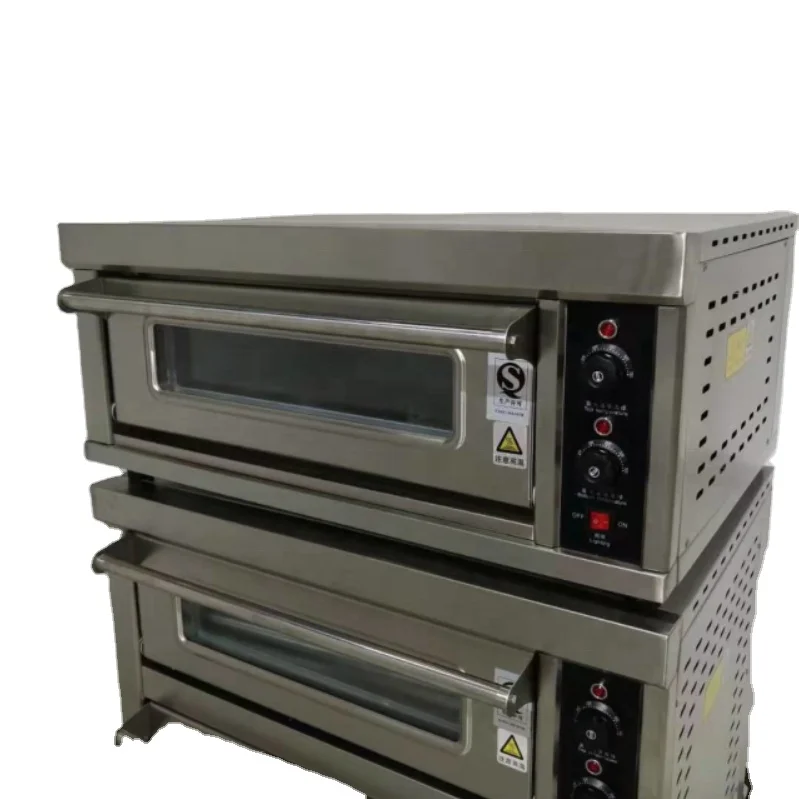 Single Deck Baking Oven Baking Equipment Bakery Pizza Machine 2 Double Deck Electric Oven Us Stone Pizza Oven