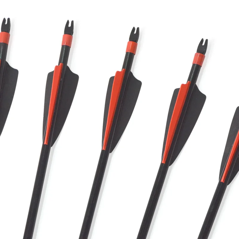 SHARROW Flèches En Carbone 30 Pouces – Spine 340, Rectitude +/- .006” – Pour Arc à Poulies Et Arc Recourbé – Pratique Et Chasse
