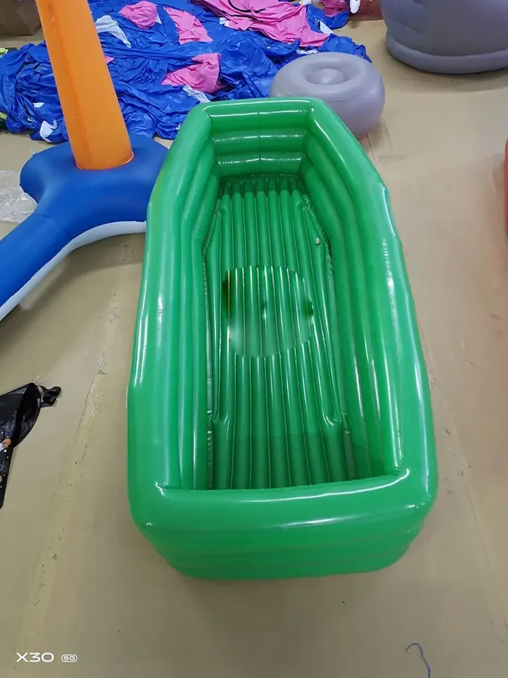 Custom PVC Inflatable Coffin Swimming Pool Float Quality Advertising Inflatables Product