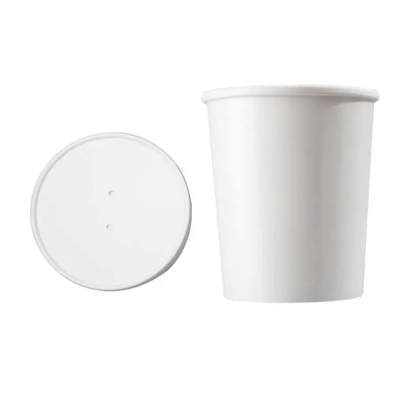 High Quality Biodegradable White Cup Paper Food Grade PE Coated 12OZ ...