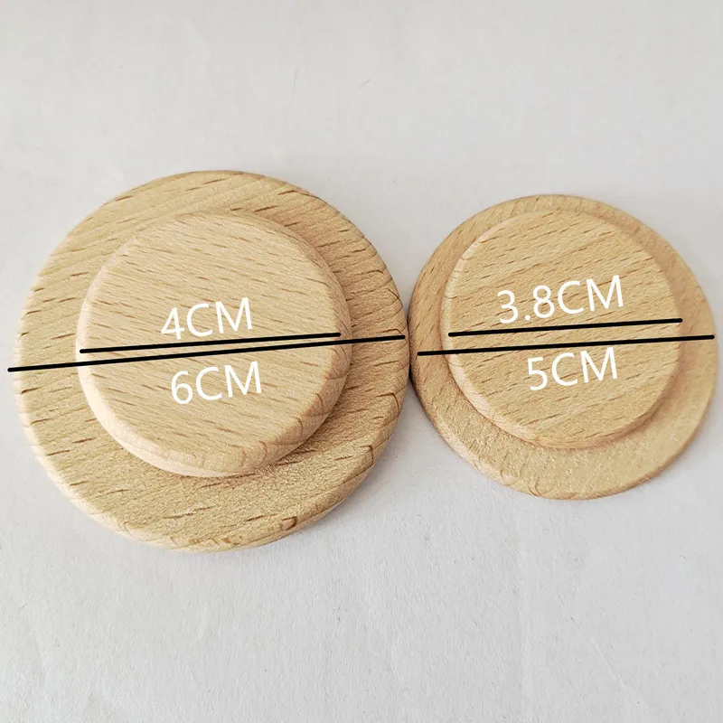 100pcs natural beech unfinished round disk