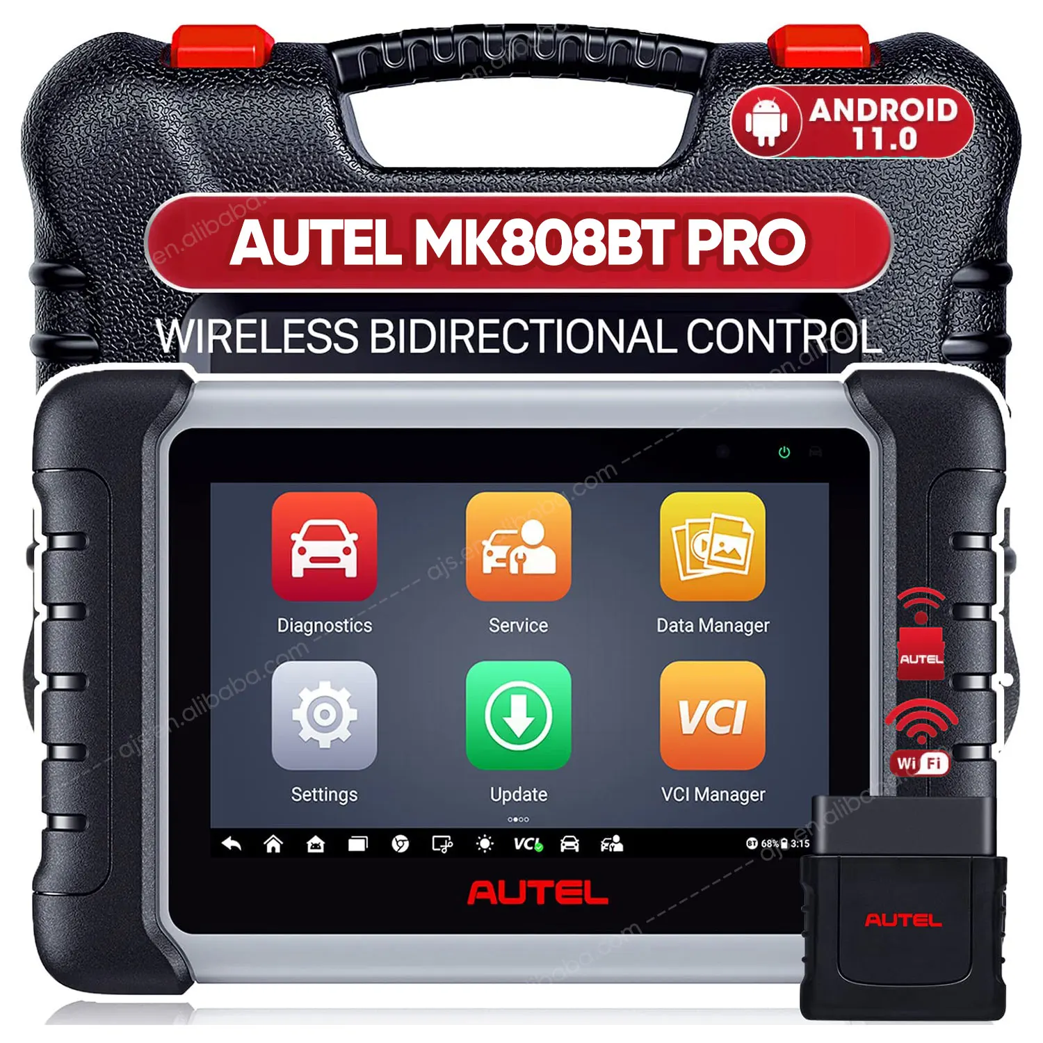 Autel Maxicom MK808BT Pro сканер с двунаправленным управлением беспроводной автомобильный диагностический инструмент Модернизированный сканер MK808S MK808BT obd2