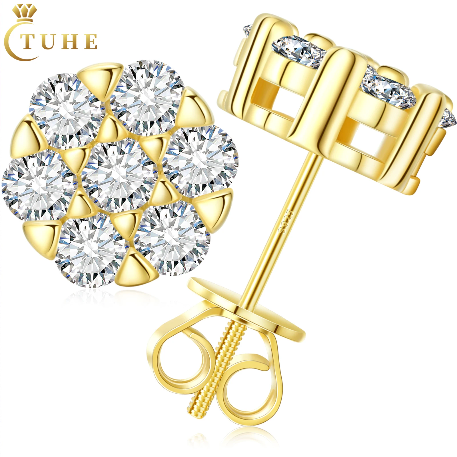 Orecchini Solitari Con Moissanite Da 0.5 Ct (5.0 Mm - Foto 5