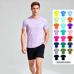 OEM ODM Men's Quick-Dry Short Sleeve Sports T-Shirt Fitness Coach Running Shirt Breathable Knitted Tshirt for Men