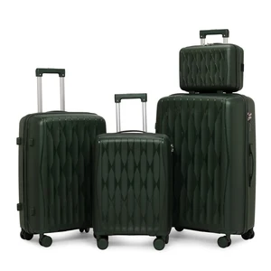 Hot Sale Custom Set of 4 Durably PP Material Travel Suitcases Durable Trolley Luggage Bag Direct Supplier