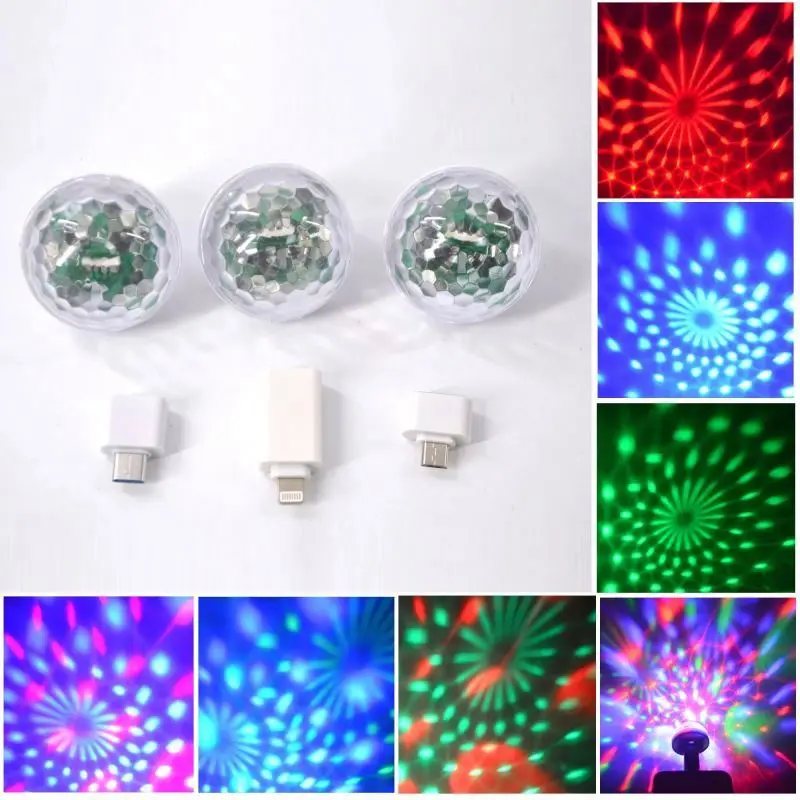 
Украшение для телефона RGB диско ночной мини USB волшебный романтический шар DJ светодиодный светильник для вечеринки Луна светодиодный лазерный диско звездный свет 