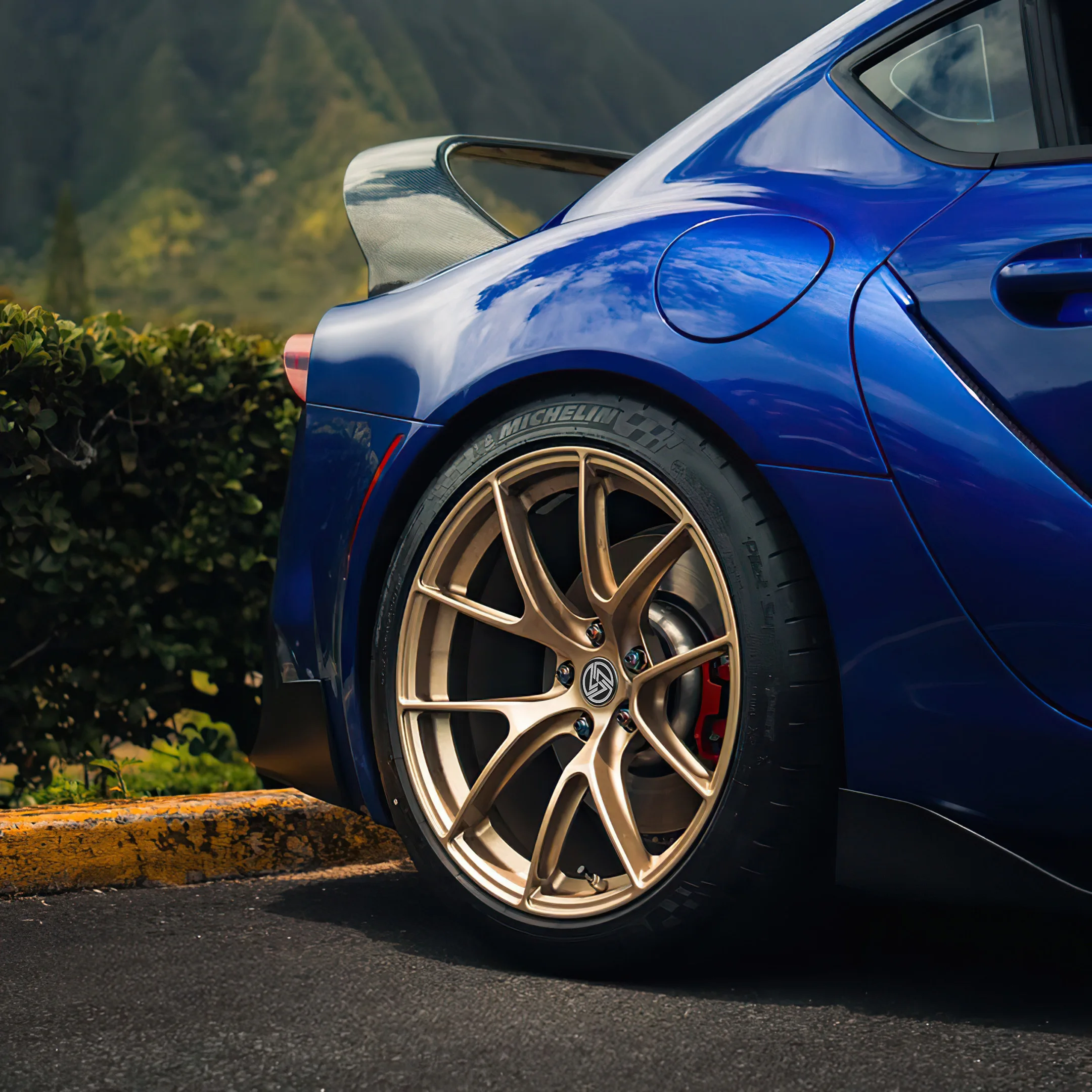 XL 1-piece Monoblock Bronze Color Custom Concave Forged Wheels 5x112 5x120 5x114.3 Wheels 18 19 20 21 22 Inch Rims - Image 1
