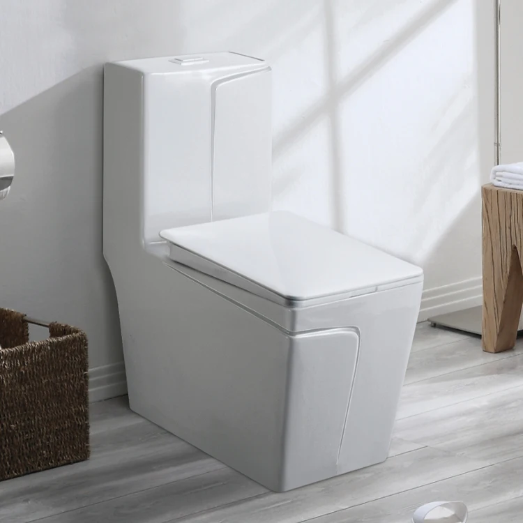 New design modern toilets Bathroom simple ceramic toilet one piece floor mounted dual flush toilet factory