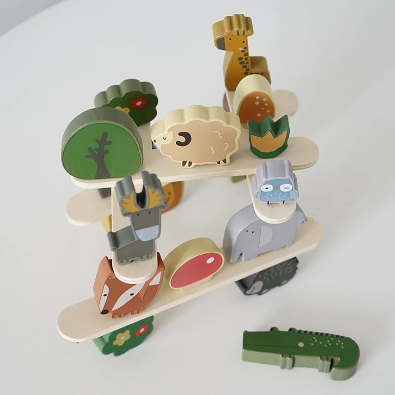 Bestseller nuovo gioco solido animale gioco equilibrio giocattolo per  bambini giocattoli colorati in legno per bambini educazione apprendimento  - Main Image