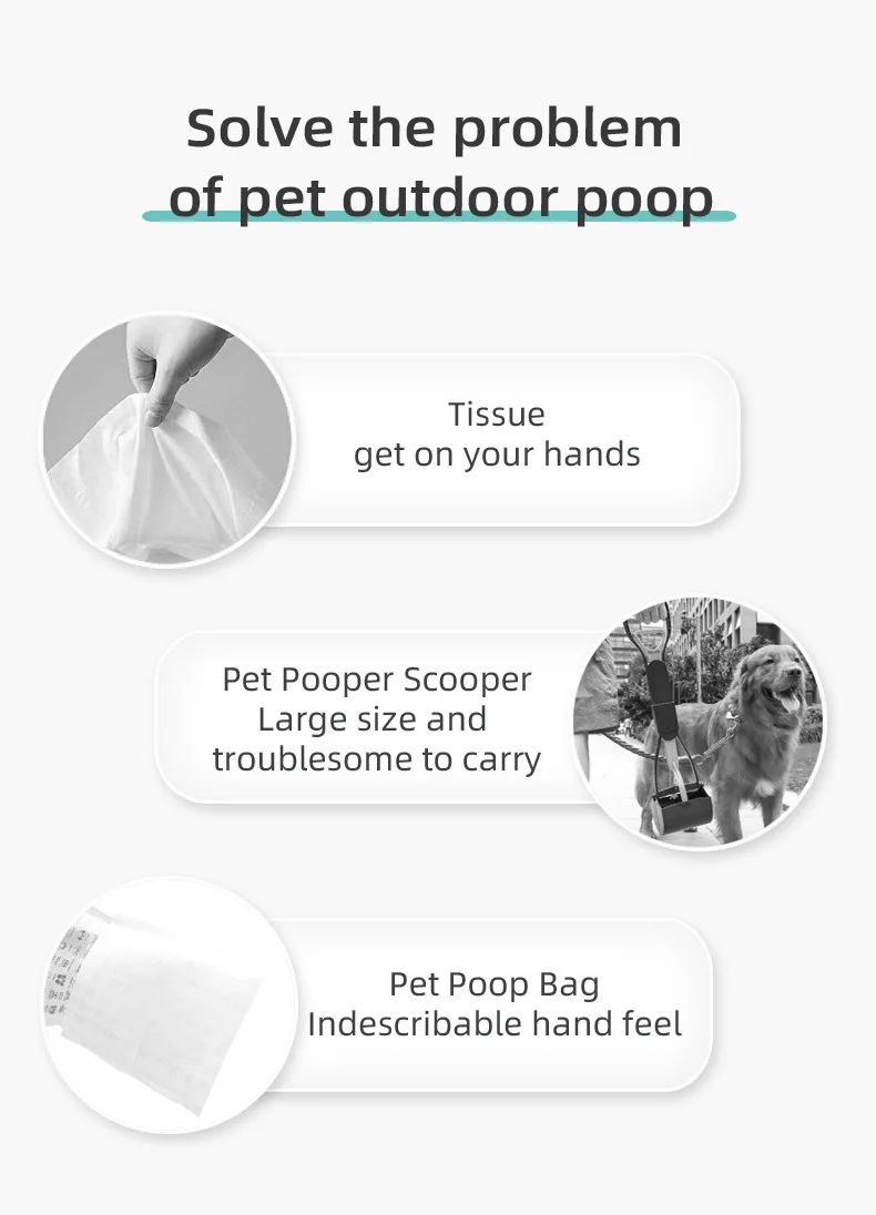 Dog Poop Catcher Disposable Pet Poop Scooper With Poop Bag For Dogs Pet ...