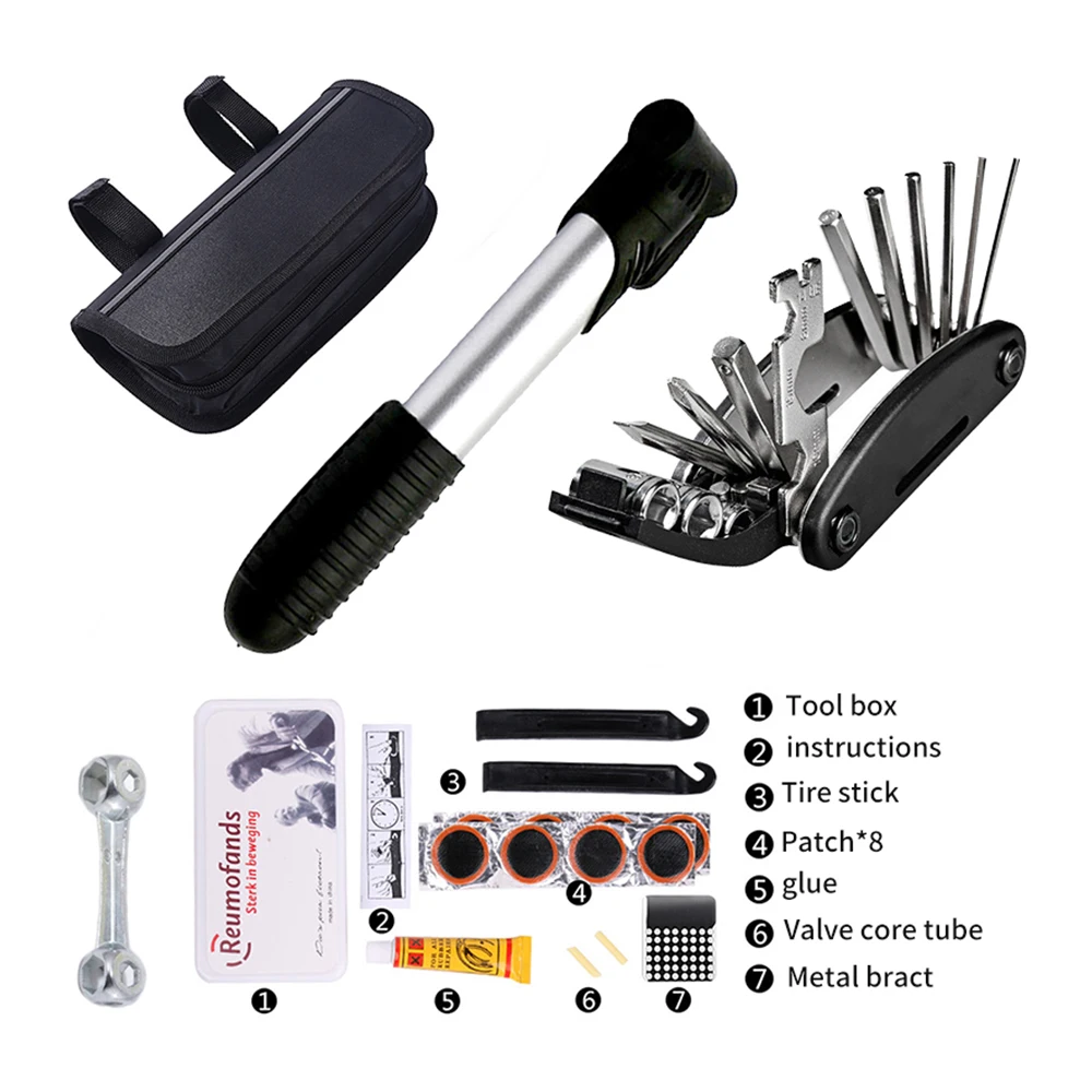 ridefixing kit d'outils de réparation de vélos volant de retrait de la chaîne de coupeur de coupeur manivelle mtb routier clé de vélo cassette pièces de vélo