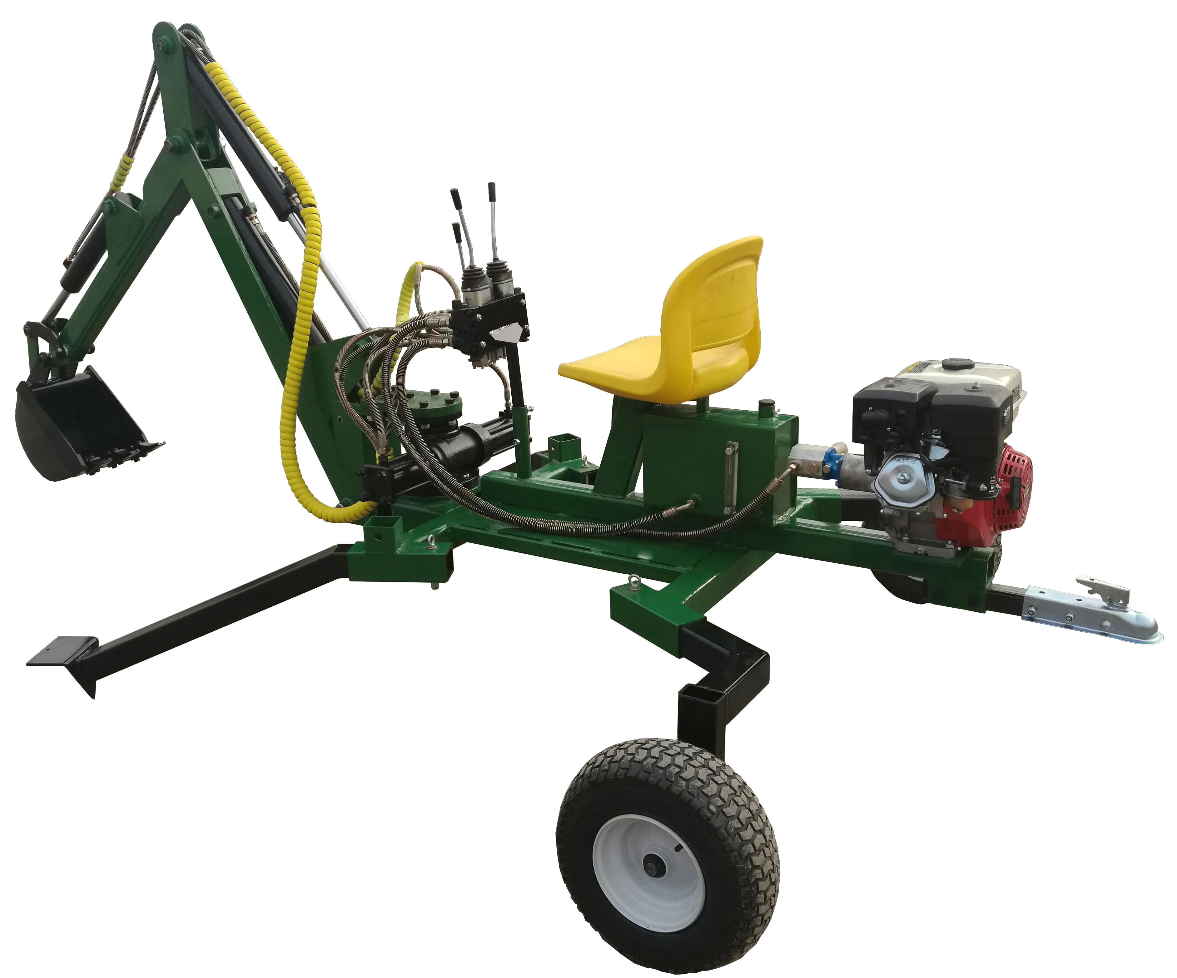 JQME21 back hoe for skid steers compact tractor mounted 3 point backhoe attachment