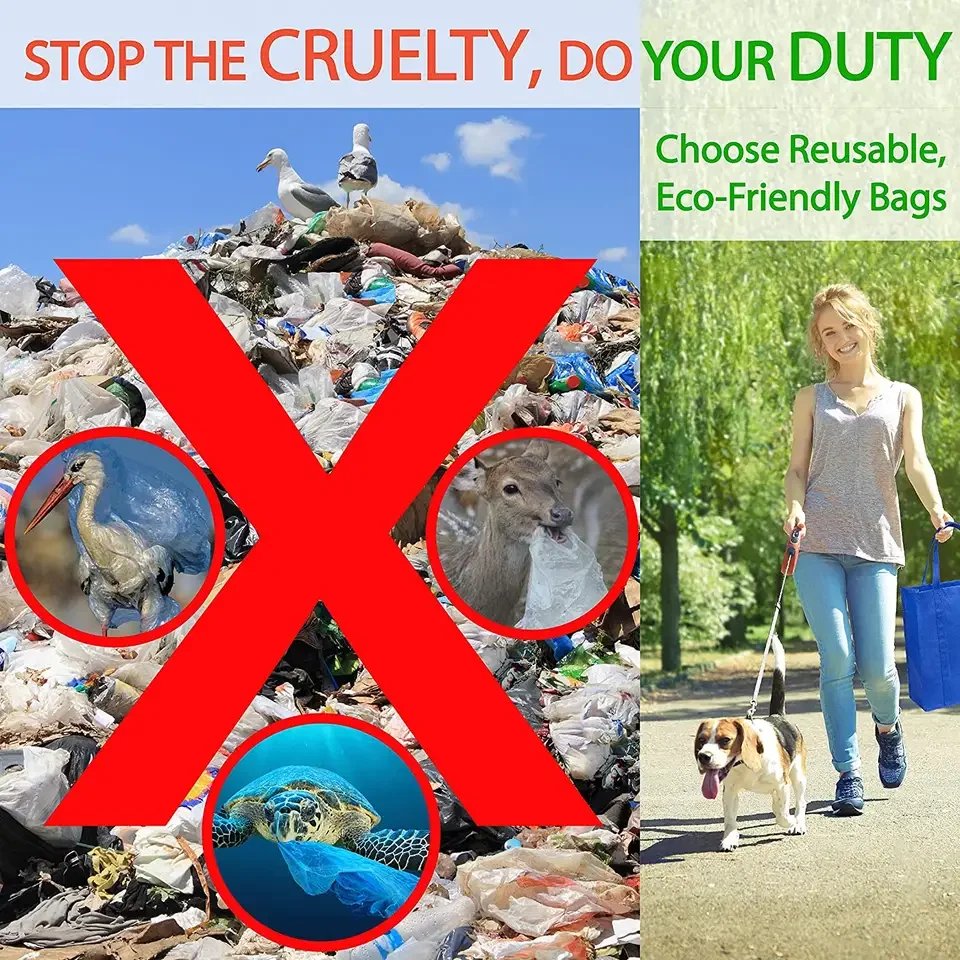 Reusable Shopping Bags Custom Logo  Folding Tote Non Woven Shopping Bag factory