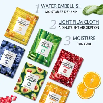 Biosphere Natural Facial Vitamin Collagen Whitening Hydrating Sheet Beauty Plant Fruit Mask