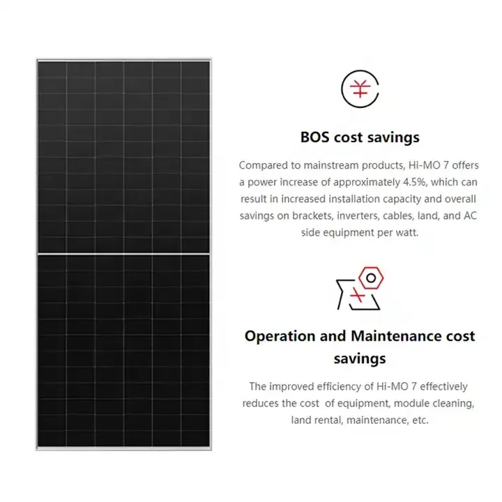 HPDC Technology Longi Hi-mo 7 LR5-72HGD  Pv Solar Power Modules 580w 585w 590w Bifacial Solar Panel supplier