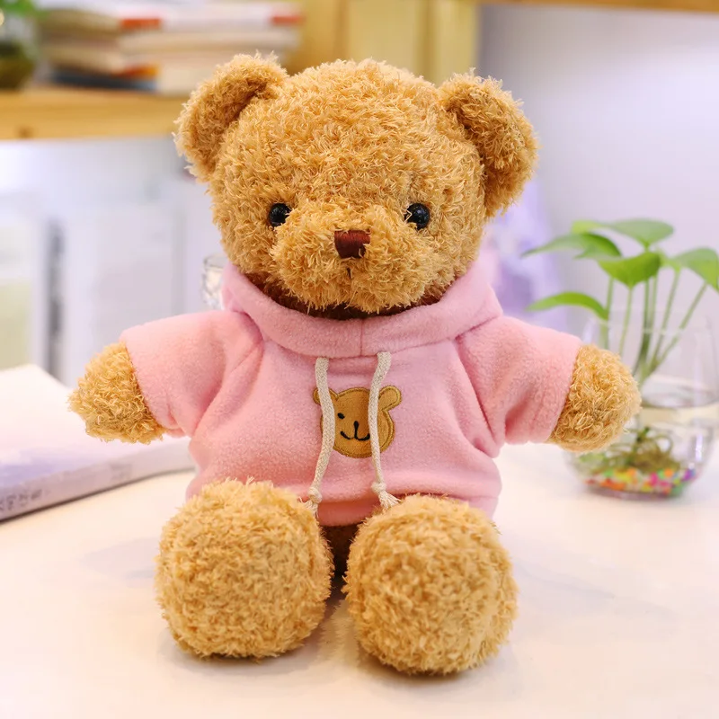 Hoody Teddy Bears Plush Toys Exquisite and Safe Fine Quality pp Cotton Cute  Style Plush Toys