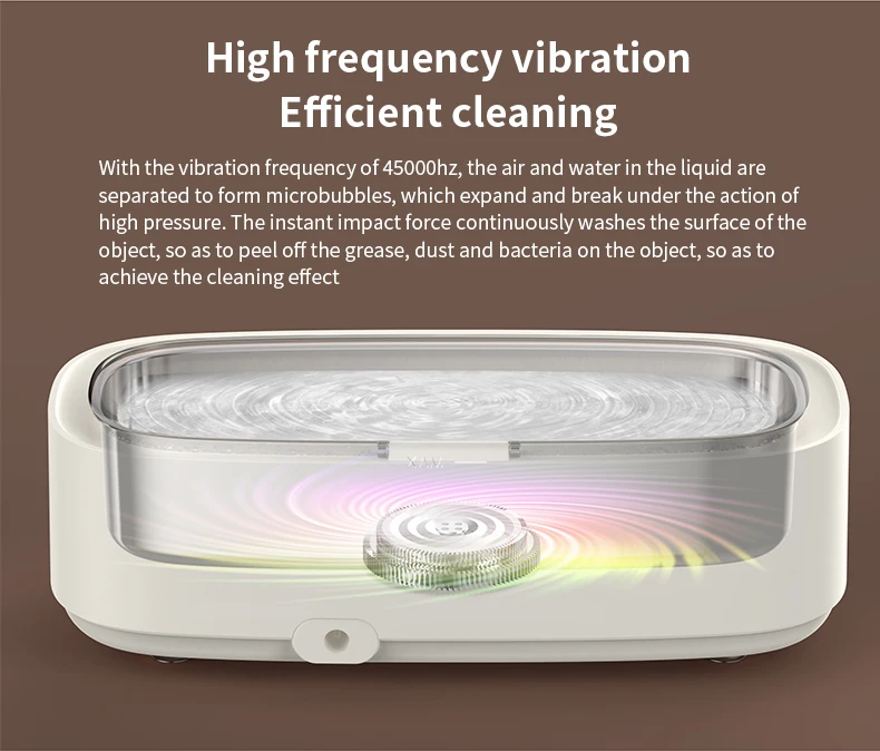 Professional Ultrasonic Denture Cleaner Variable Frequency Electric