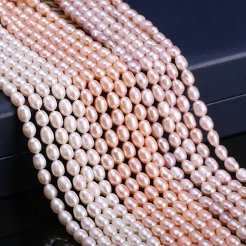 Wholesale loose pearl 4-11mm DIY loose pearl necklace natural oval freshwater pearl jewelry making accessories