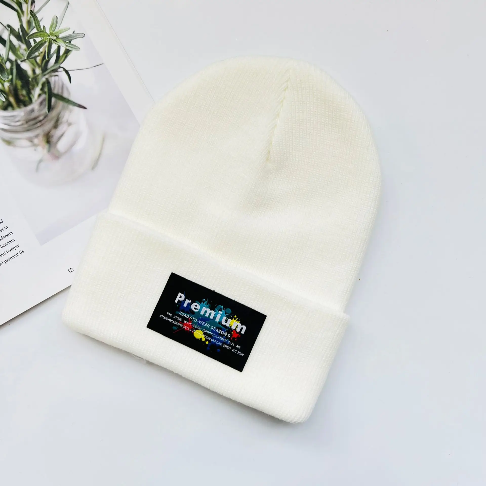 Hip Hop Designer Beanie Hats Crown Wave Brimless Warm Knitted Woolen Hat  Streetwear Winter Accessories - Jewelry & Accessories - Temu