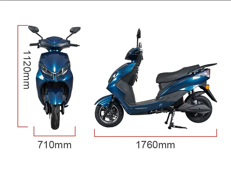 CKD SKD 10inch 600/800W 50km/h Speed Electric Scooter Lightweight Electric Motorcycle for Adults From China