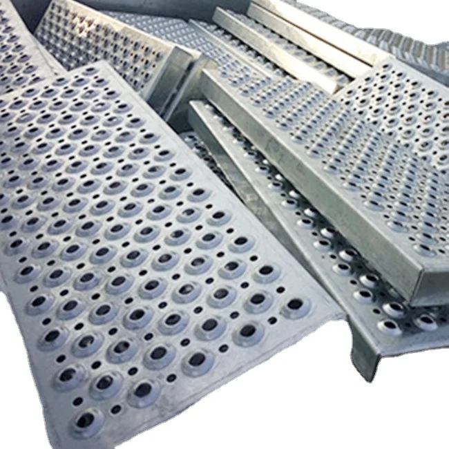 Traction Tread Plank Grating Dimple Perforated Sheet Round Hole Anti Skid Plate for Flooring Walkway