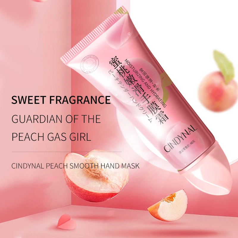 Crema de Manos hidratante e hidratante de melocotón, CINDYNAL