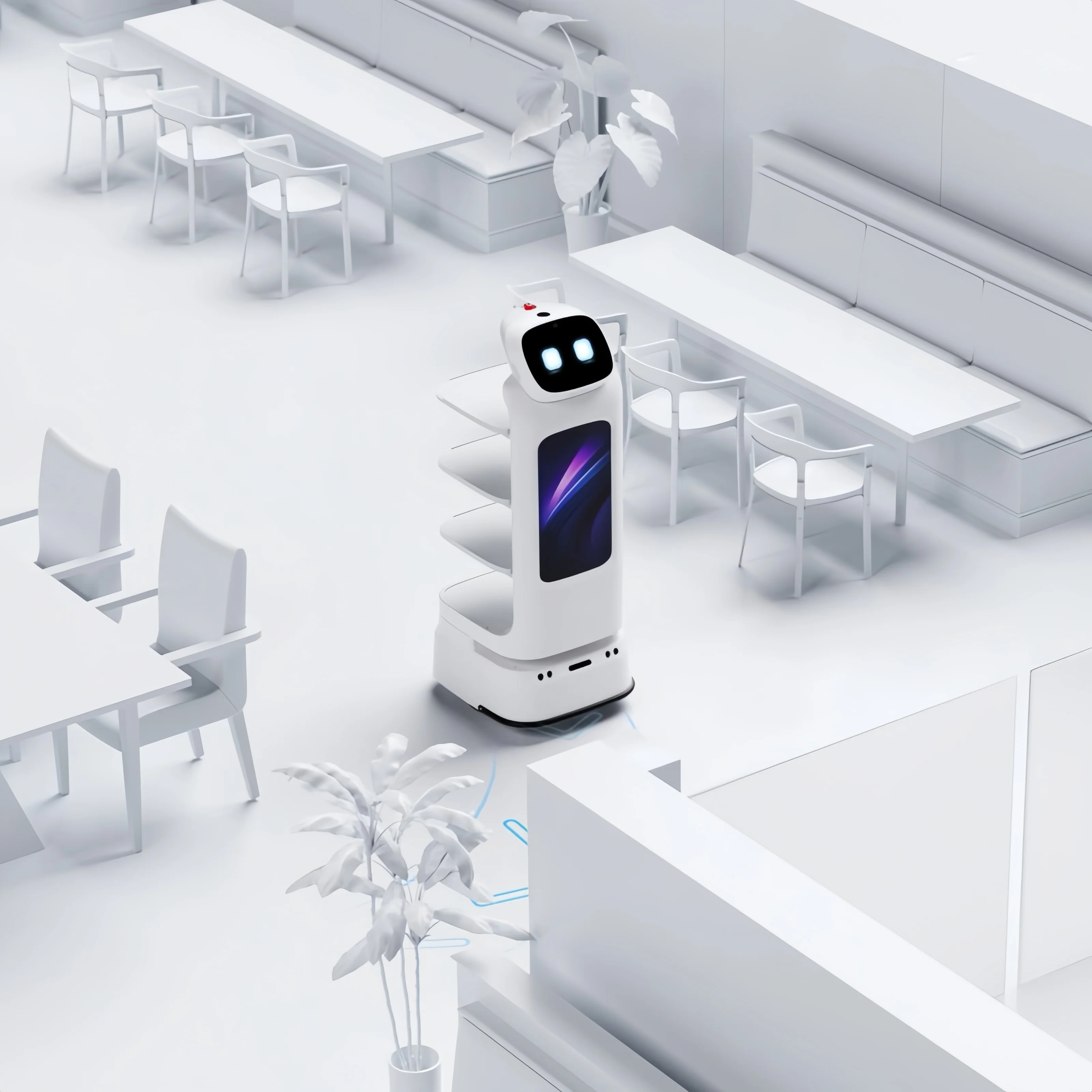Uwant  Restaurant Robot Waiter Service Waiter Robot for Restaurants Waiter Auto Serving Restaurant Food Delivery Robot